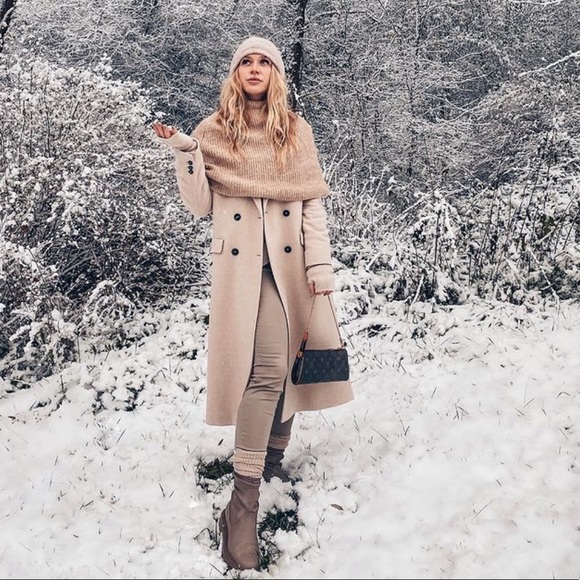 NWT Zara Wool Blend Coat - Picture 10 of 16